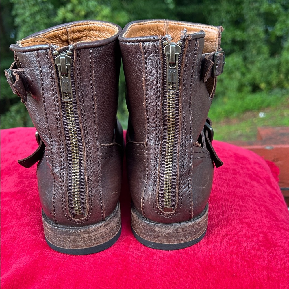Frye Brown Leather Women's Winter Boots - Picture 1 of 9